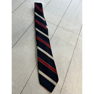 Resilio Navy Blue Tie with Red and White Stripes